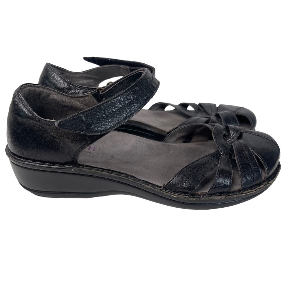 Aravon New Balance Black Closed Toe Flat Soled Sandal Size 9EE AA10BK